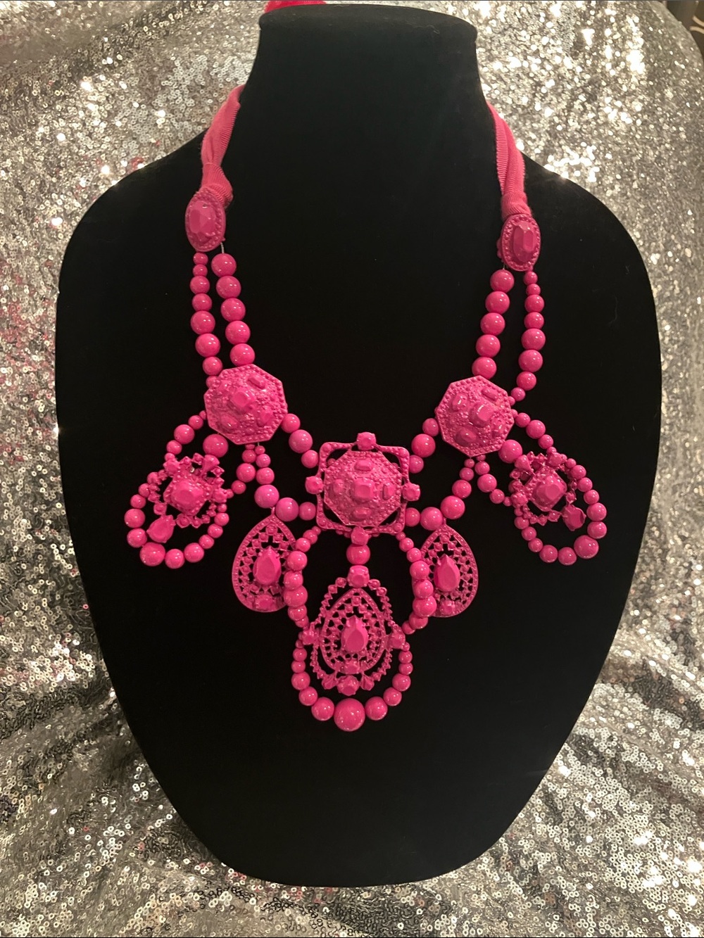 Lanvin x H&M Bubblegum Pink Victorian Necklace